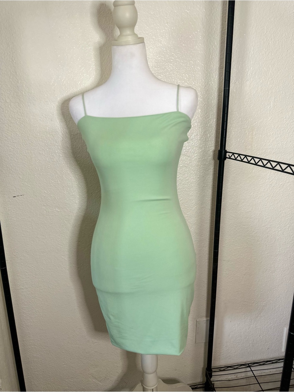 Love Tree Mint Green Spaghetti Strap Bodycon Mini Dress